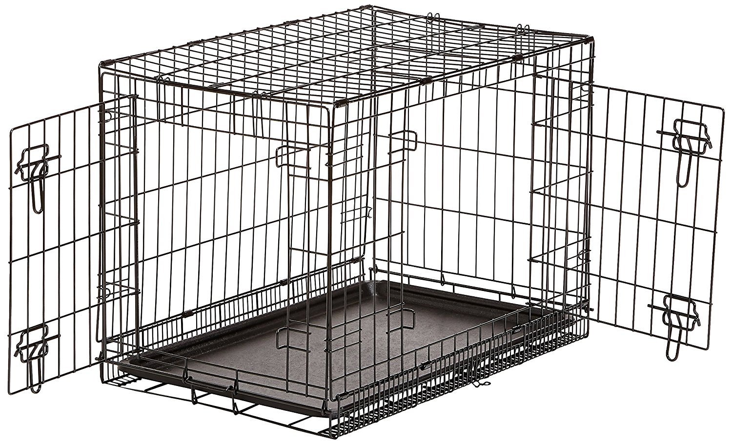 amazonbasics folding metal dog crate