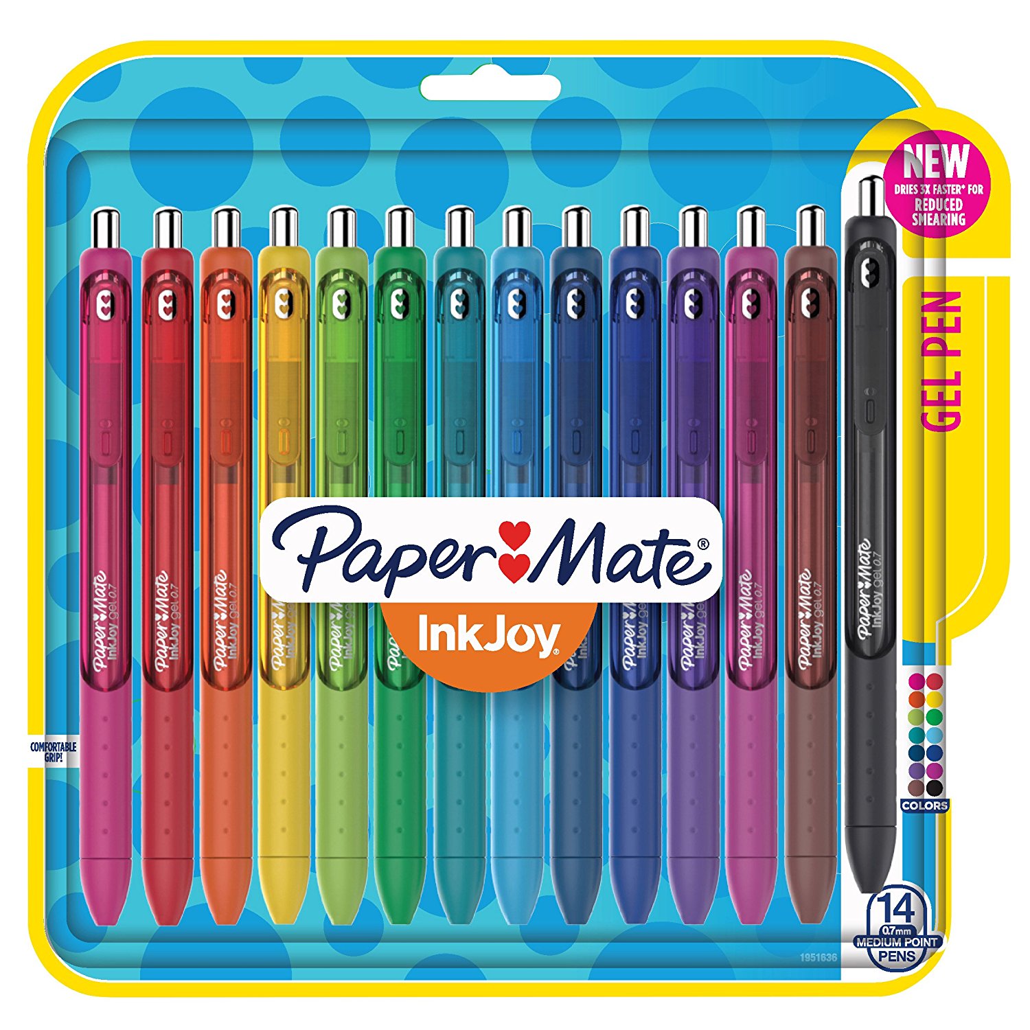 Paper Mate InkJoy Gel Retractable Pen, 0.7mm, Ink, Pack of 14 8.70