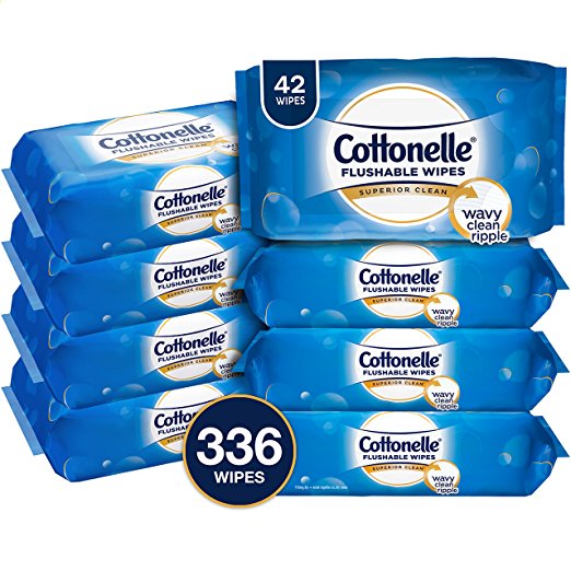 COTTONELLE FRESHCARE FLUSHABLE WIPES, 336 FLUSHABLE WET WIPES (EIGHT 42
