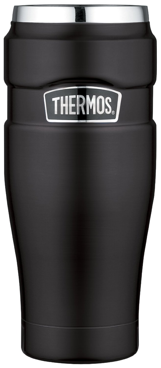 Thermos Stainless King 16 Ounce Travel Tumbler, Matte Black Only $15.58