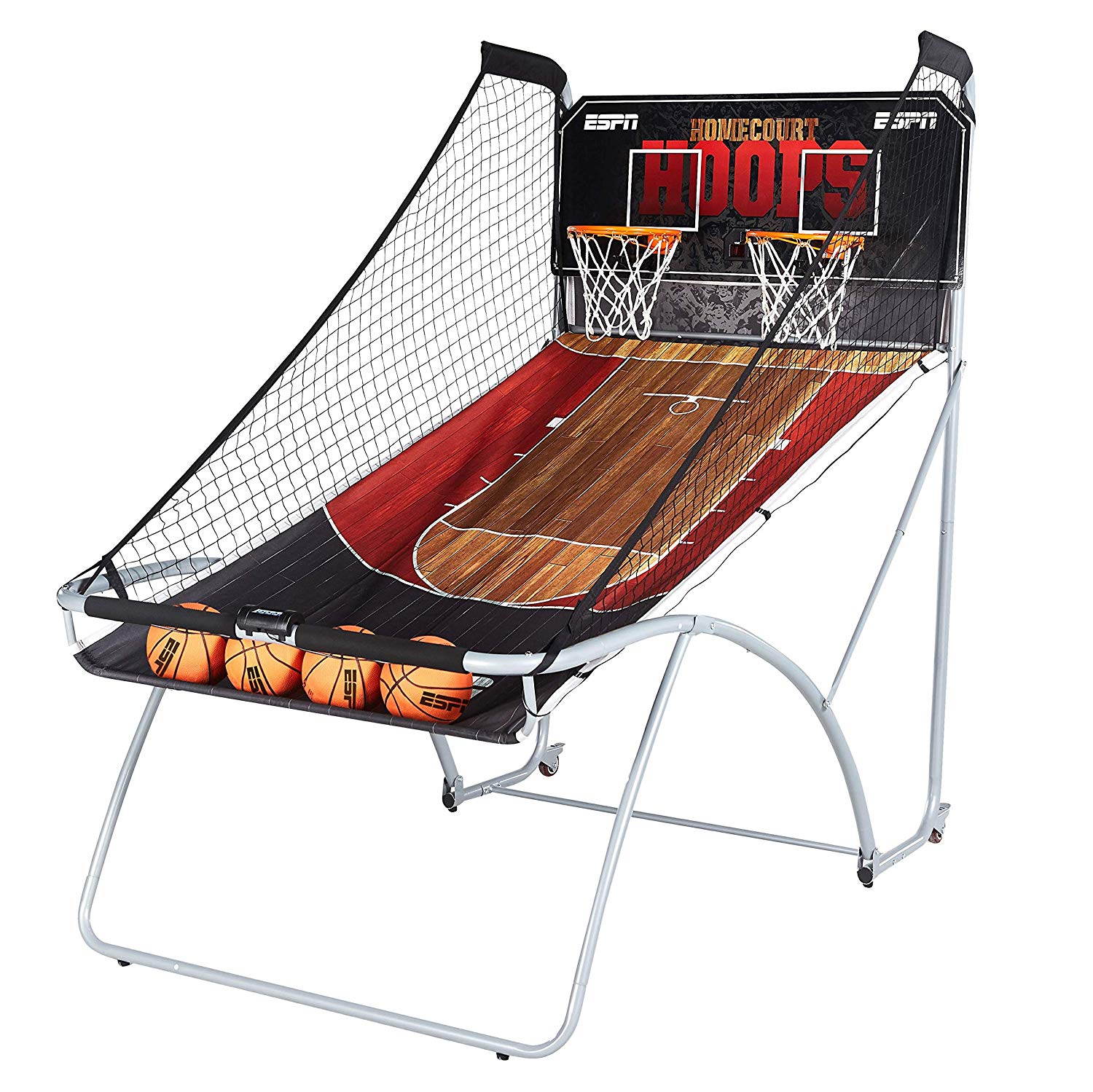 ESPN EZ Fold Indoor Basketball Game For 2 Players With LED Scoring And 