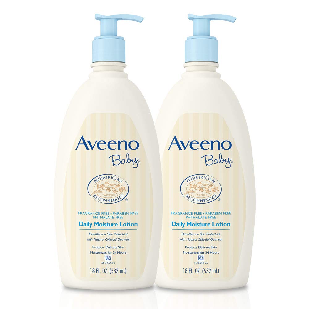 Aveeno Baby Daily Moisture Lotion with Oatmeal & Dimethicone, Fragrance ...