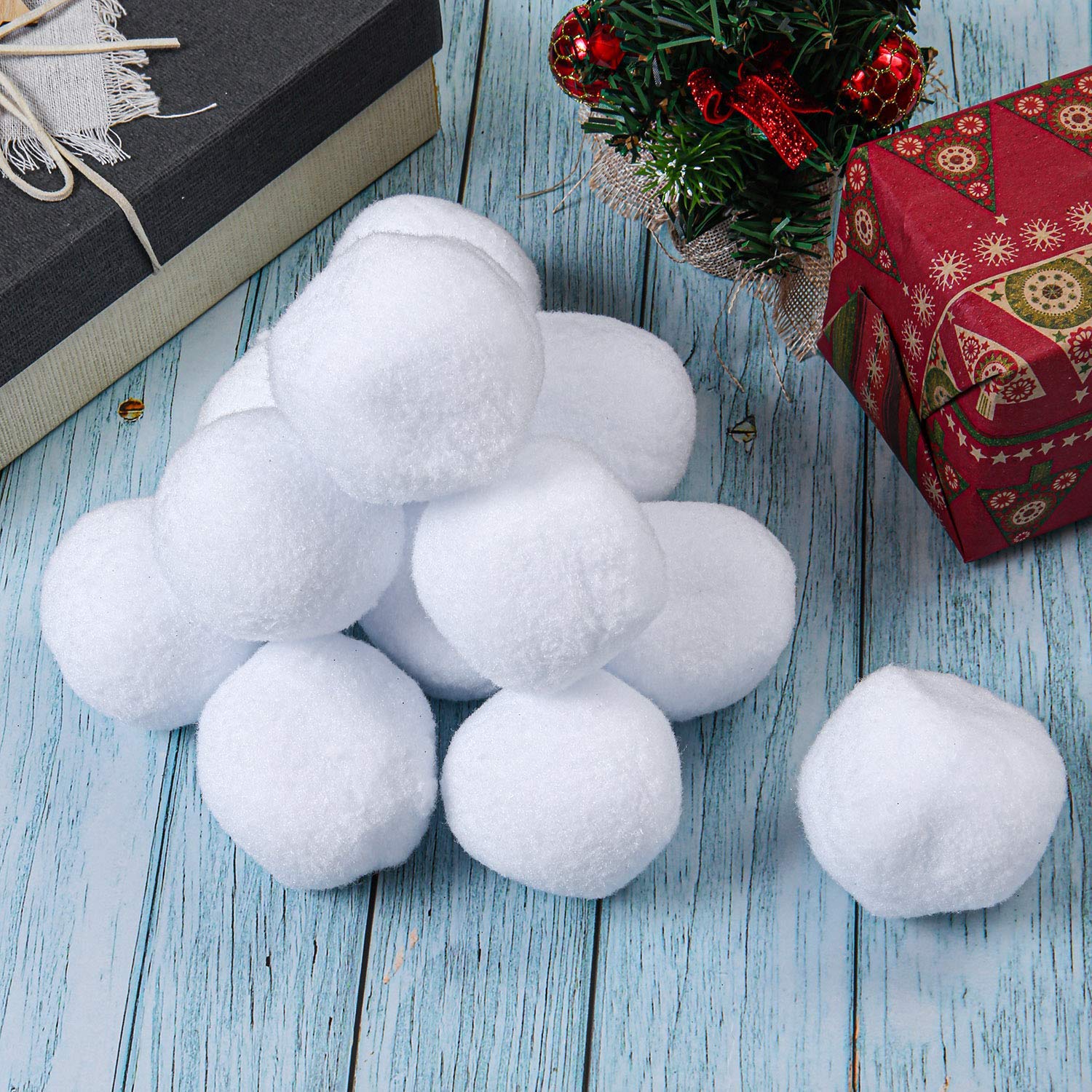 plush indoor snowballs