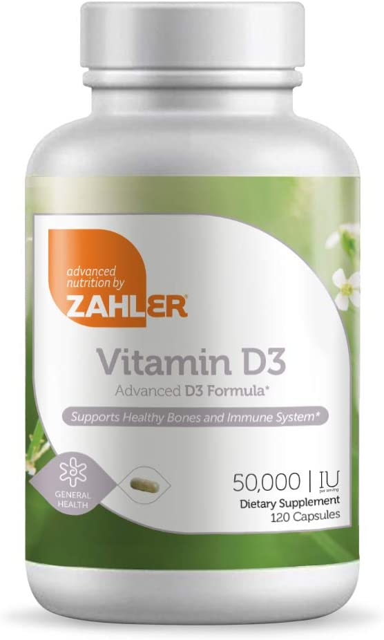 Zahler Vitamin D3 50,000IU, an AllNatural Supplement Supporting Bone