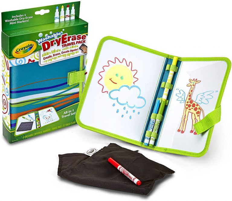 Crayola Washable Dry Erase Travel Pack, Whiteboard for Kids, Ages 4, 5