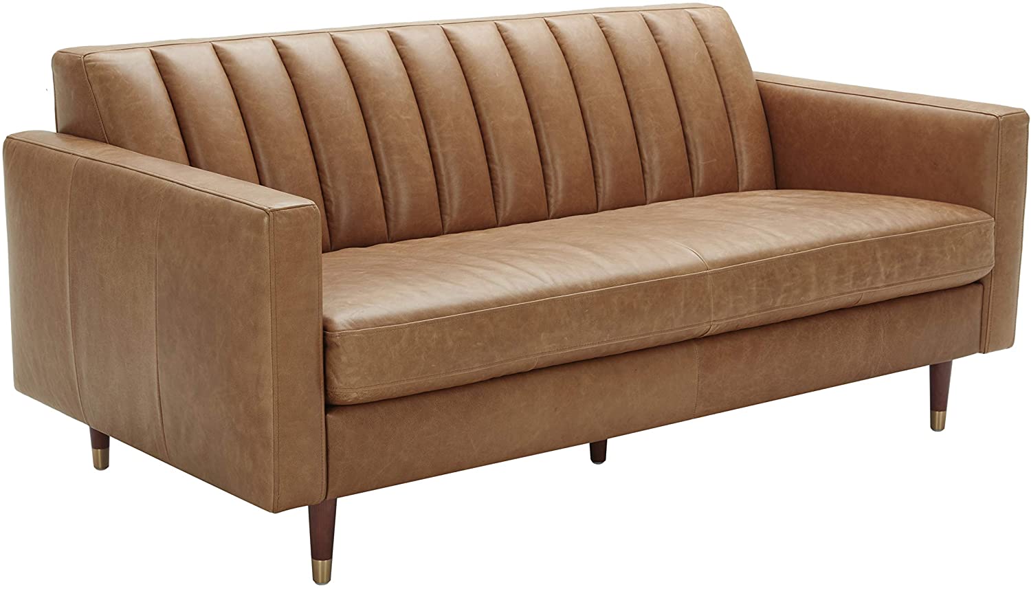 Amazon Brand Rivet Damien MidCentury Modern ChannelBacked Loveseat