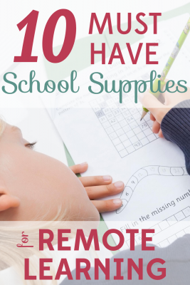 Wondering how to survive online school this fall? Set your kids up for success with these 10 must have school supplies for remote learning.
