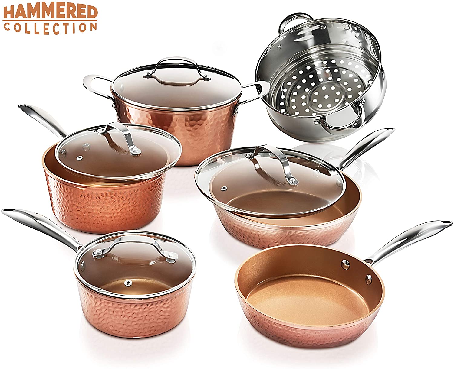 gold pots and pans set