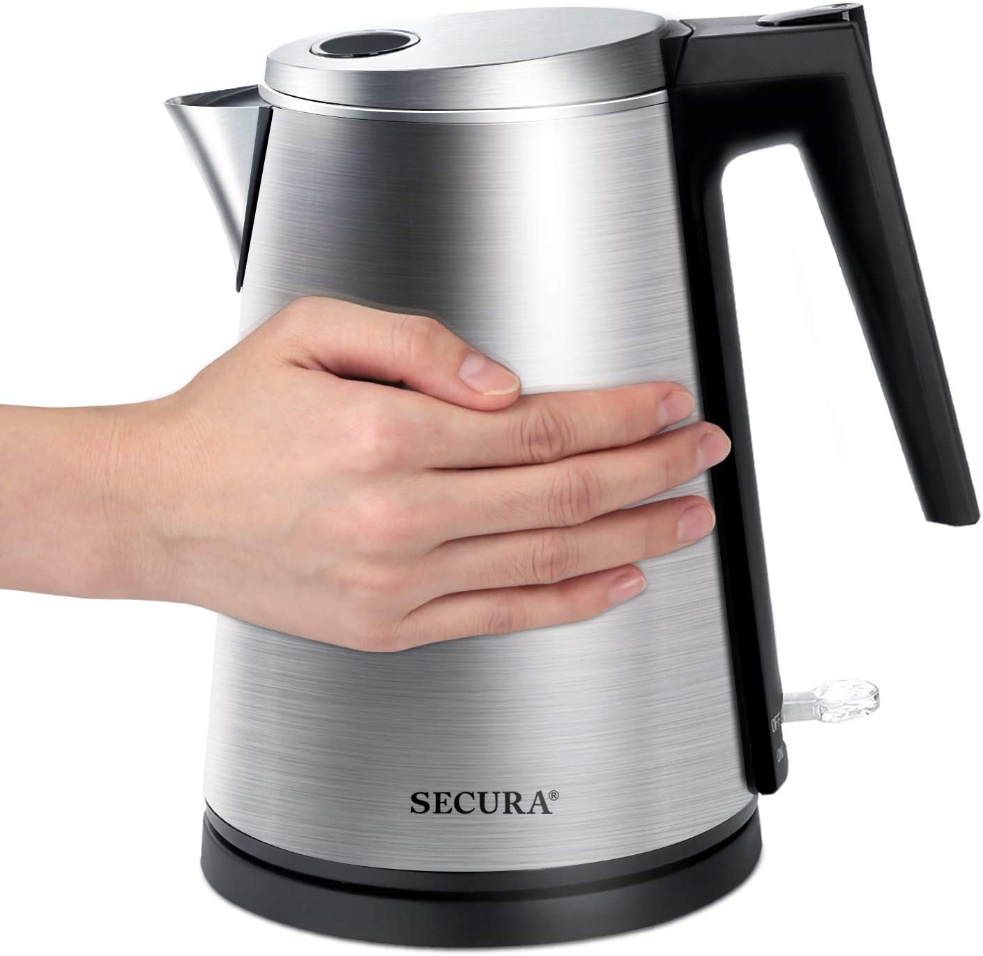 Secura Double Wall Stainless Steel Electric Kettle Water Heater for Tea