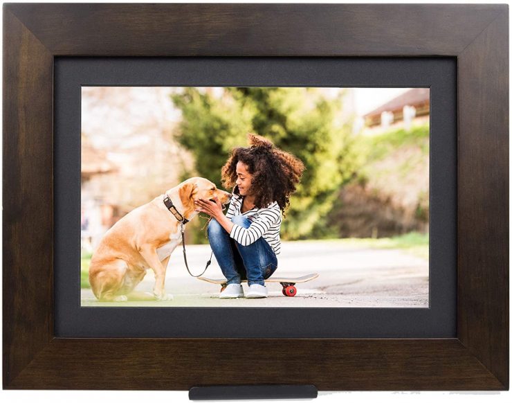Brookstone PhotoShare Smart Digital Picture Frame, WiFi, HD, Family