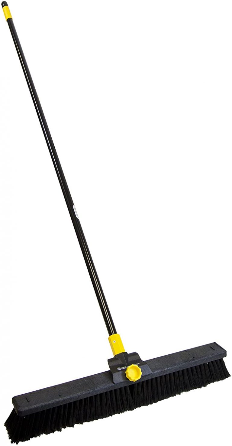 Quickie Bulldozer 24Inch Soft Sweep Push Broom, 1Pack, Black with