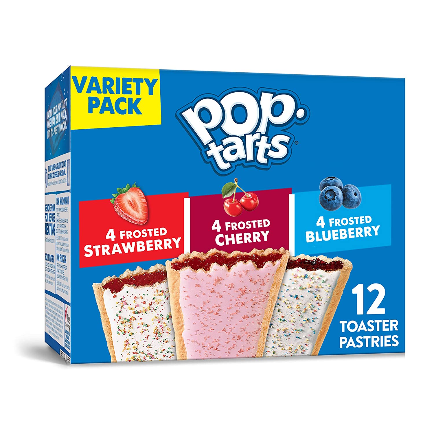 Kelloggs Pop Tarts Variety Pack Frosted Strawberry Frosted Blueberry Frosted Cherry 12 Ct 