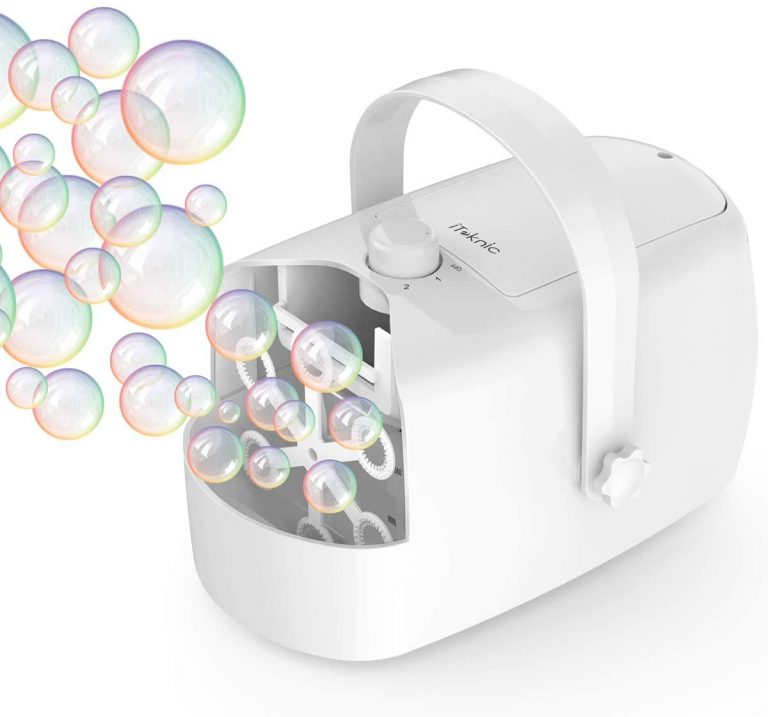 iTeknic Bubble Machine, Automatic Bubble Blower, Portable Auto Bubble