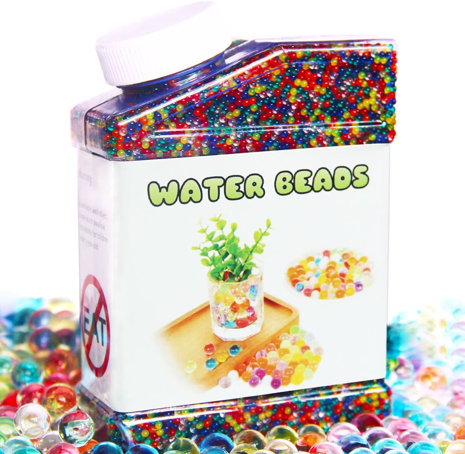 Elongdi Water Beads Pack Rainbow Mix 50000 Beads Growing Balls Jelly Water Gel Beads For Spa 8916