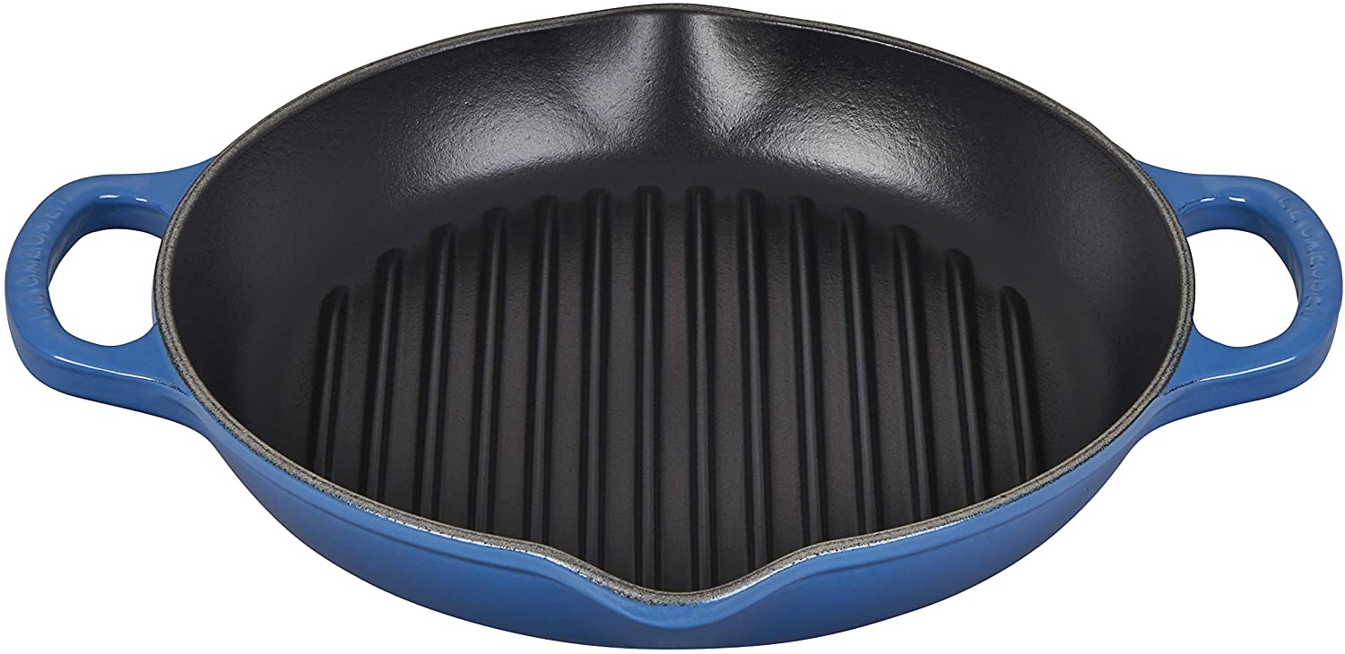 Le Creuset Enameled Cast Iron Signature Deep Round Grill, 9.75