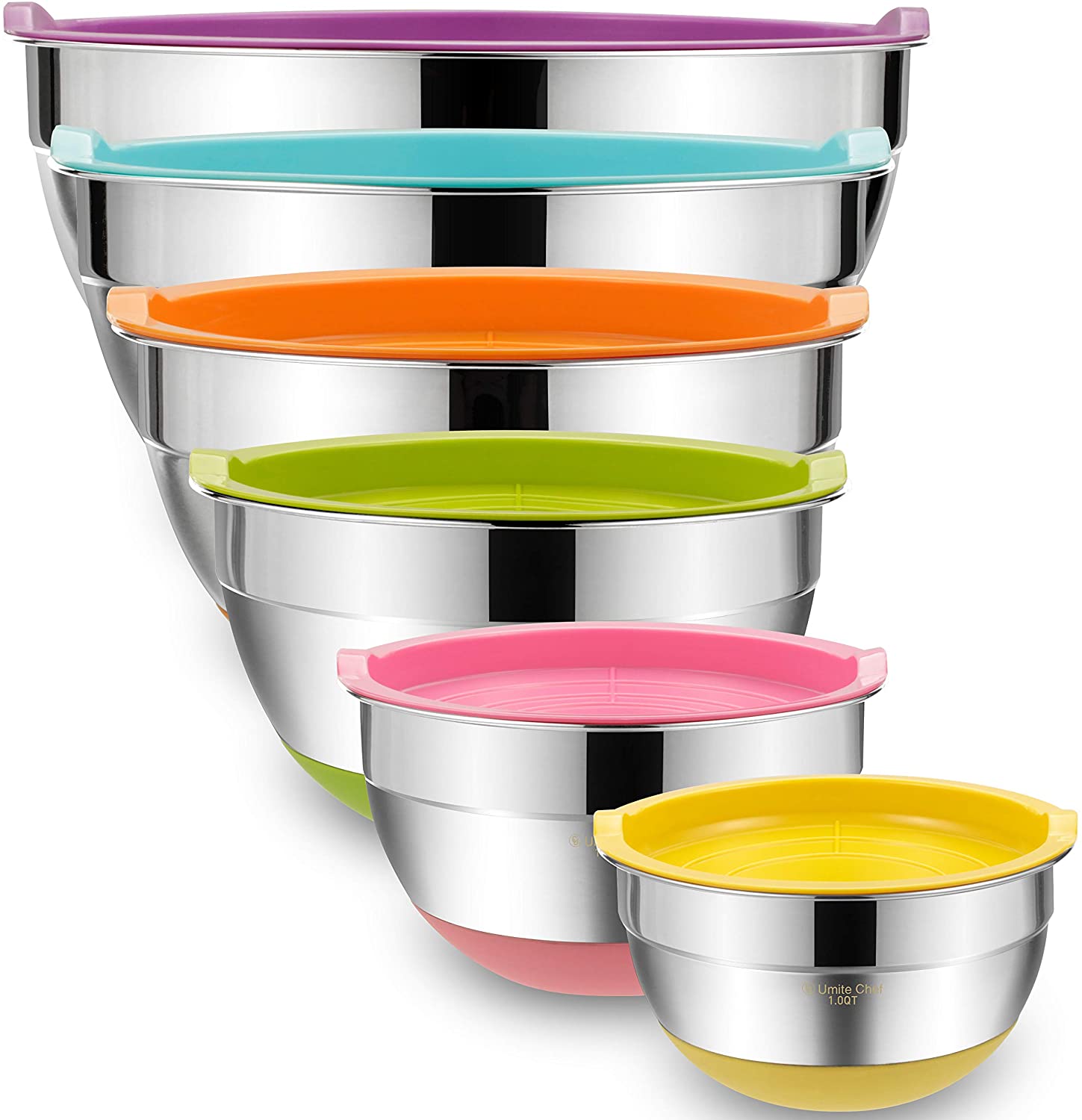 stainless steel mixing bowls with lids