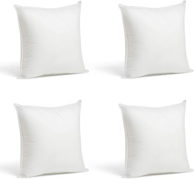 Family Set of 4-12 x 12 Premium Hypoallergenic Stuffer Pillow Inserts ...