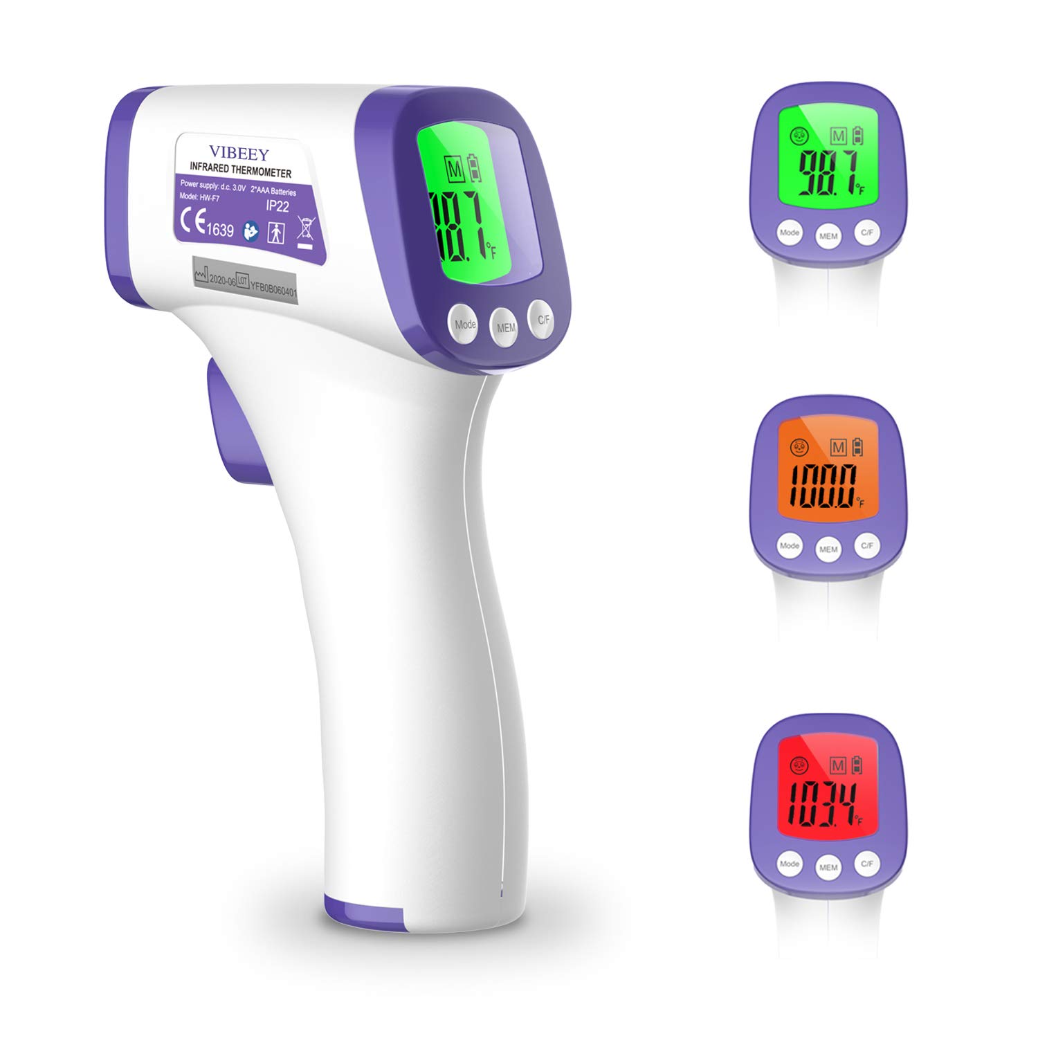 Vibeey Thermometer for Adults, Digital Non-Contact Forehead Infrared ...