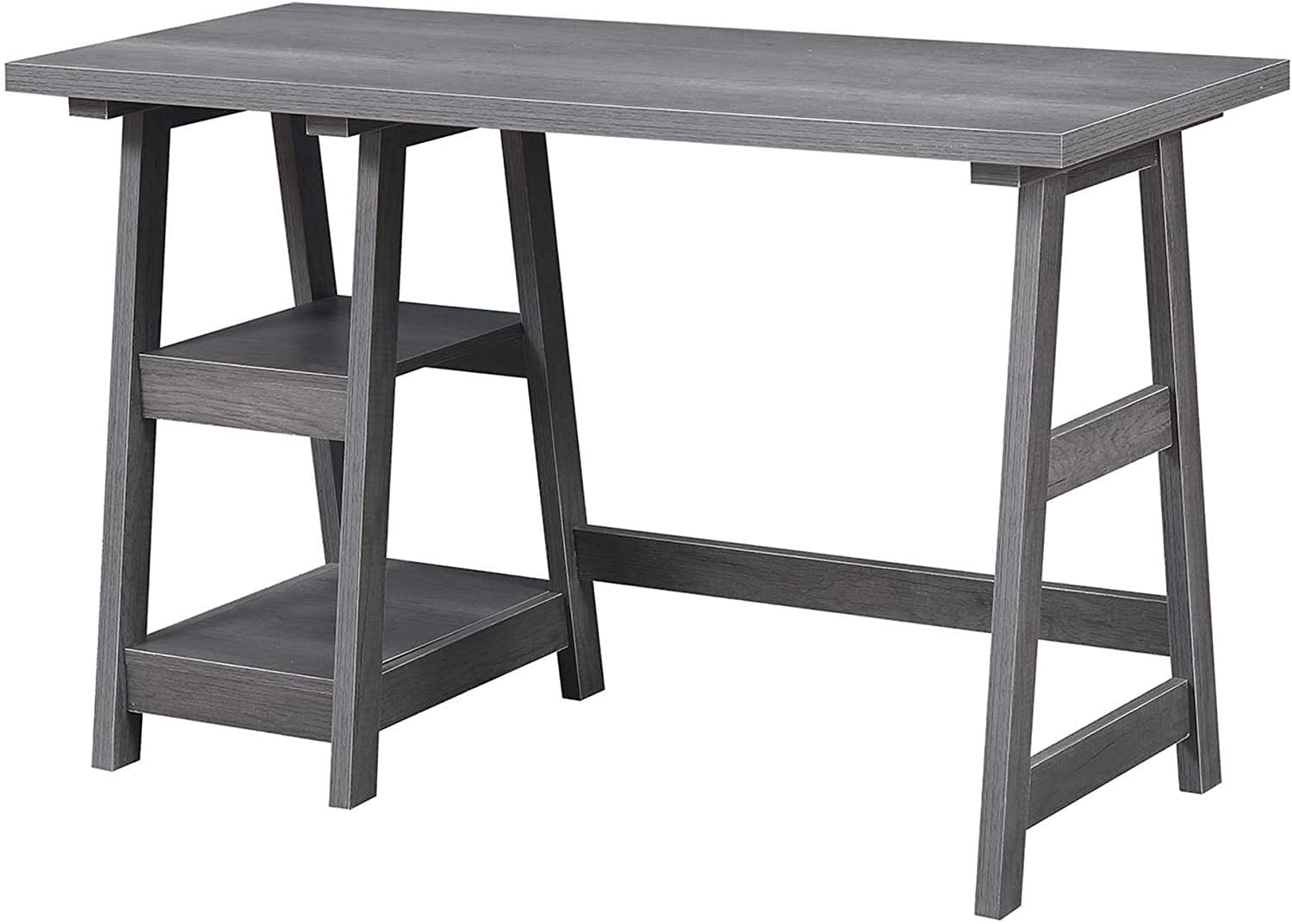Convenience Concepts Designs2Go Trestle Desk, Charcoal Gray 82.16
