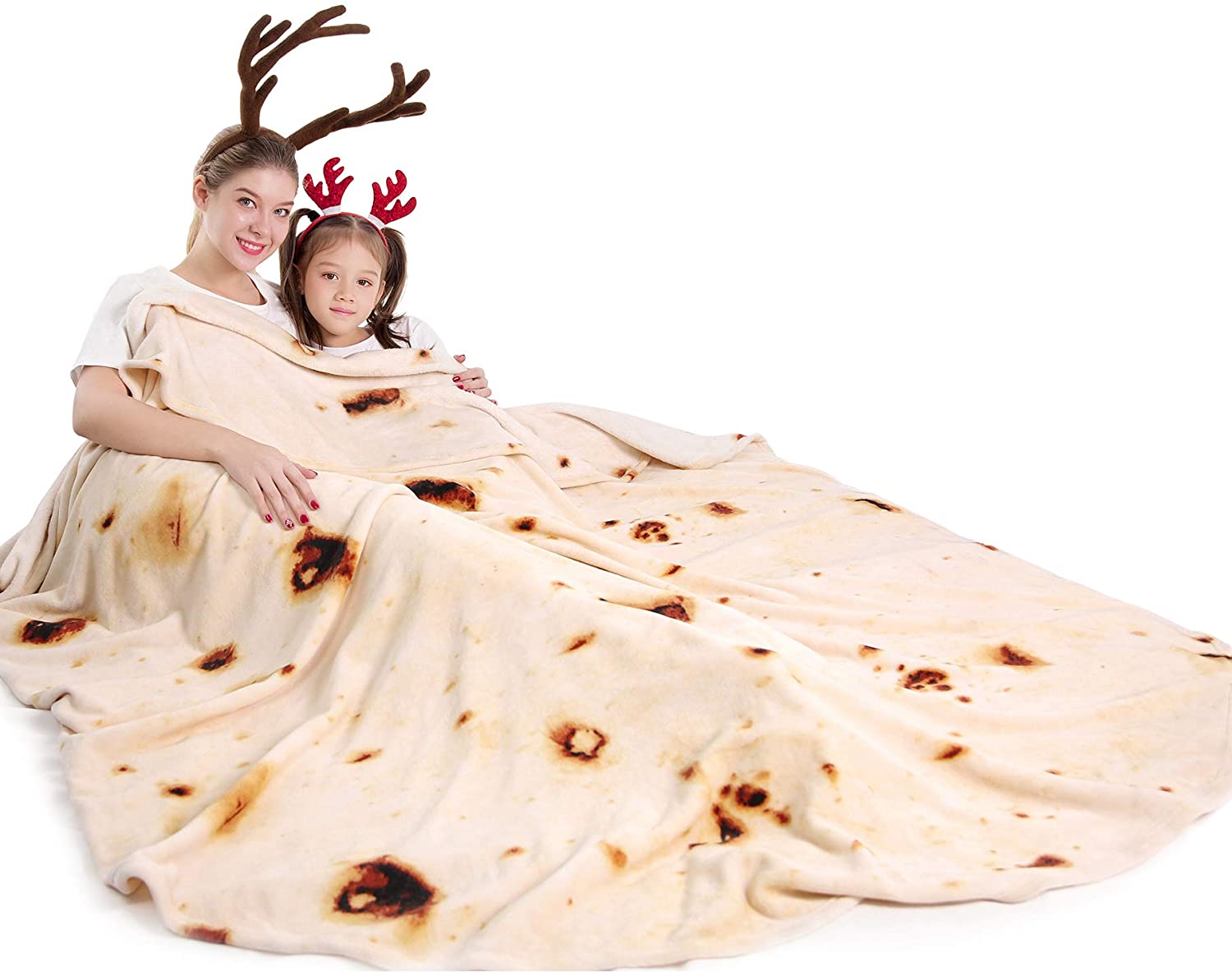 mermaker Burritos Tortilla Blanket 2.0 Double Sided 71 inches for Adult