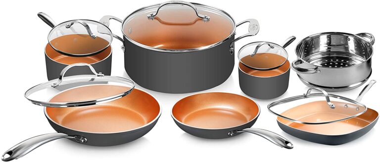 Gotham Steel Pots and Pans Set 12 Piece Cookware Set with Ultra ...