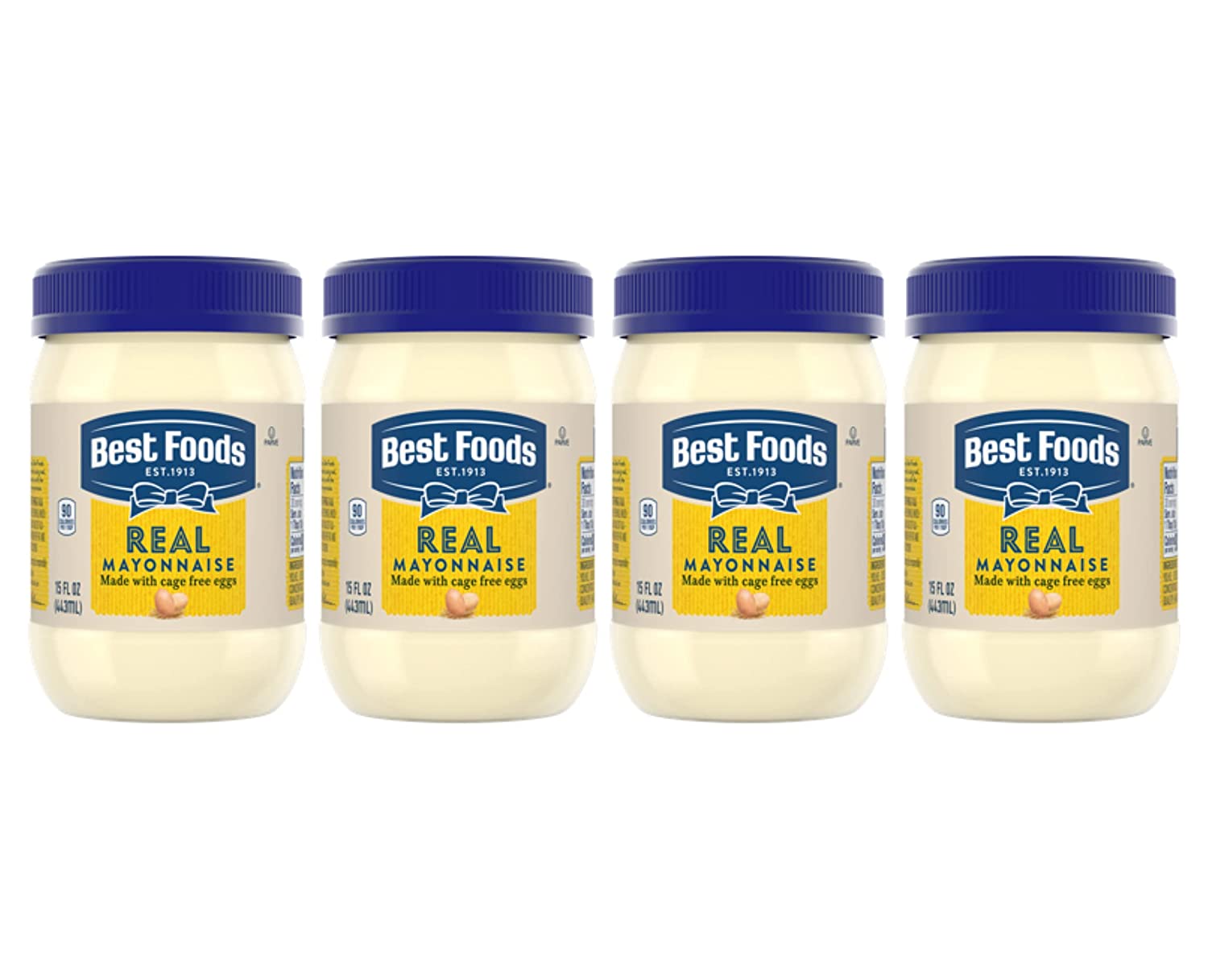 Best Foods Real, Mayonnaise, 15 Oz, 4 Pack 10.21