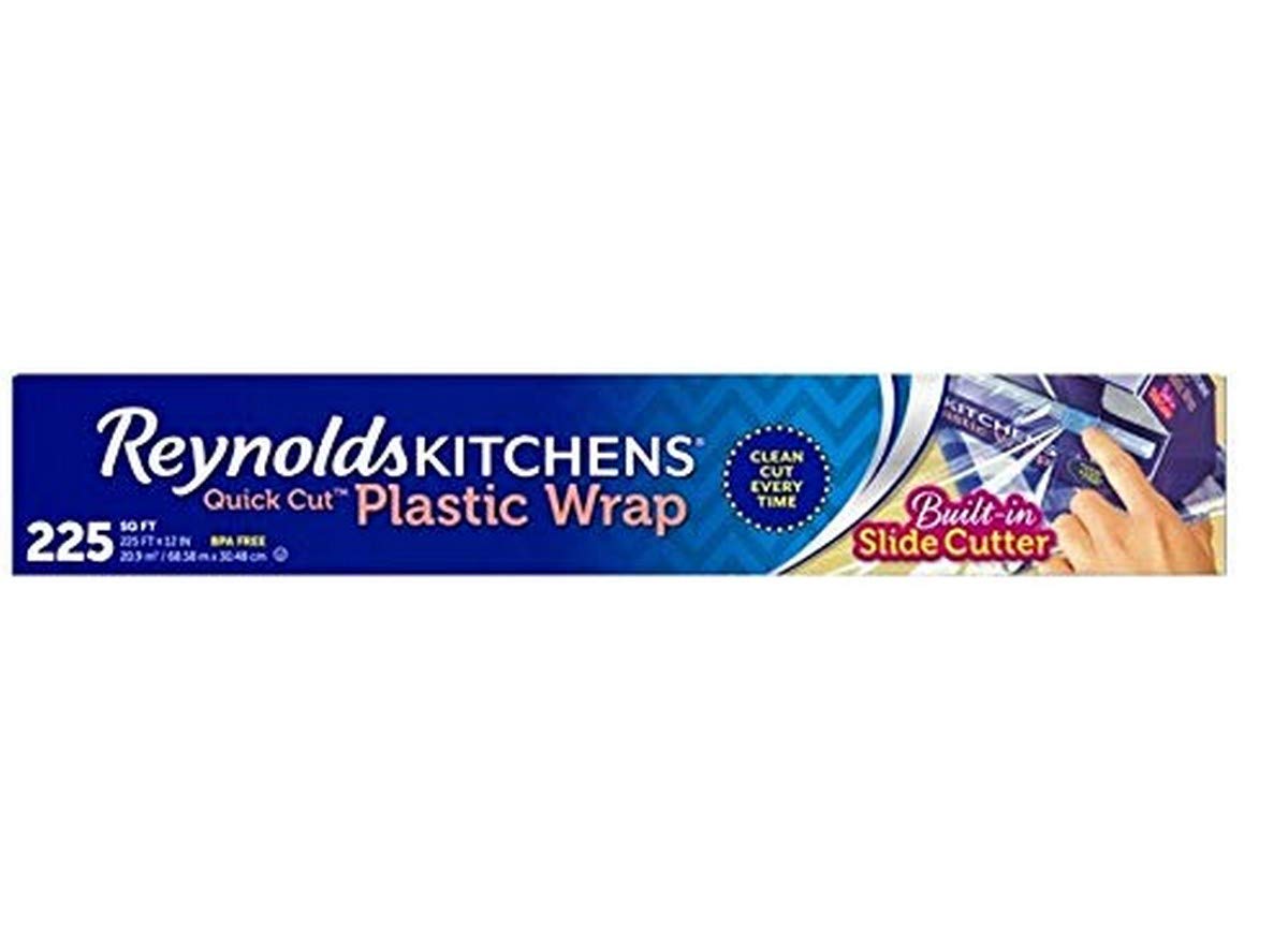 Reynolds Kitchens Quick Cut Plastic Wrap – 225 Square Feet, USA Made