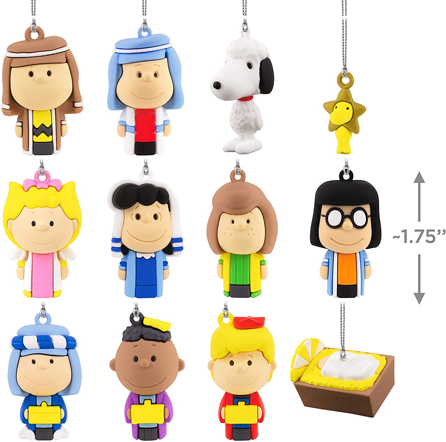 Hallmark Peanuts Nativity Countdown Calendar Miniature Christmas Tree