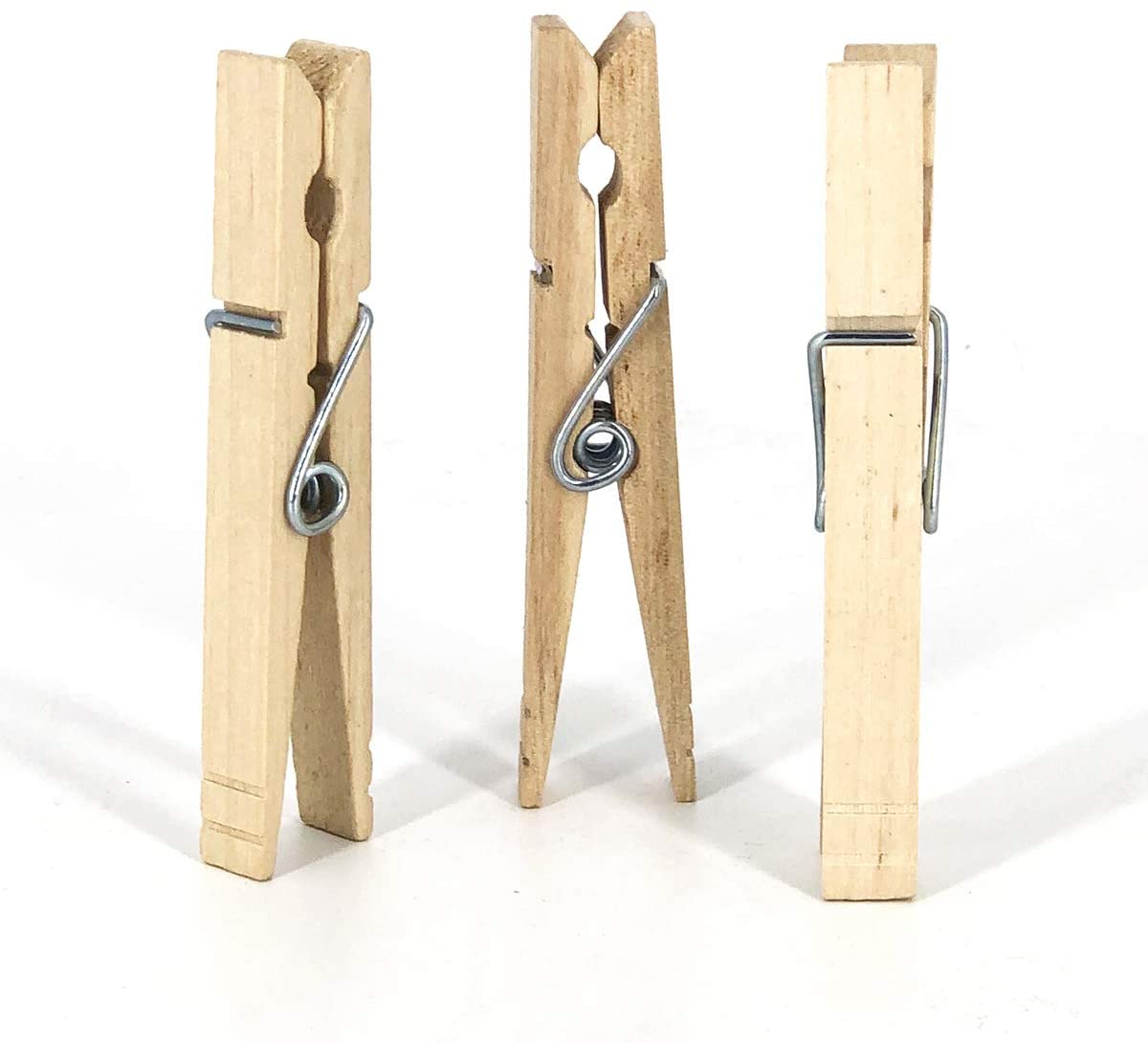 Clorox Wood Clothespins with Spring Value Pack Set of 50 Rust