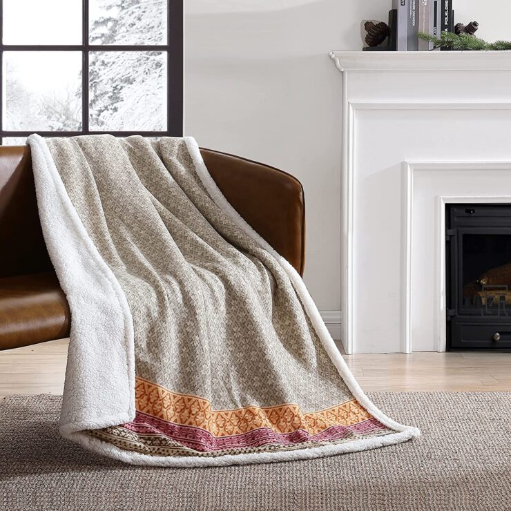 Eddie Bauer Home | Brushed Collection | Giftable Sherpa Fleece ...