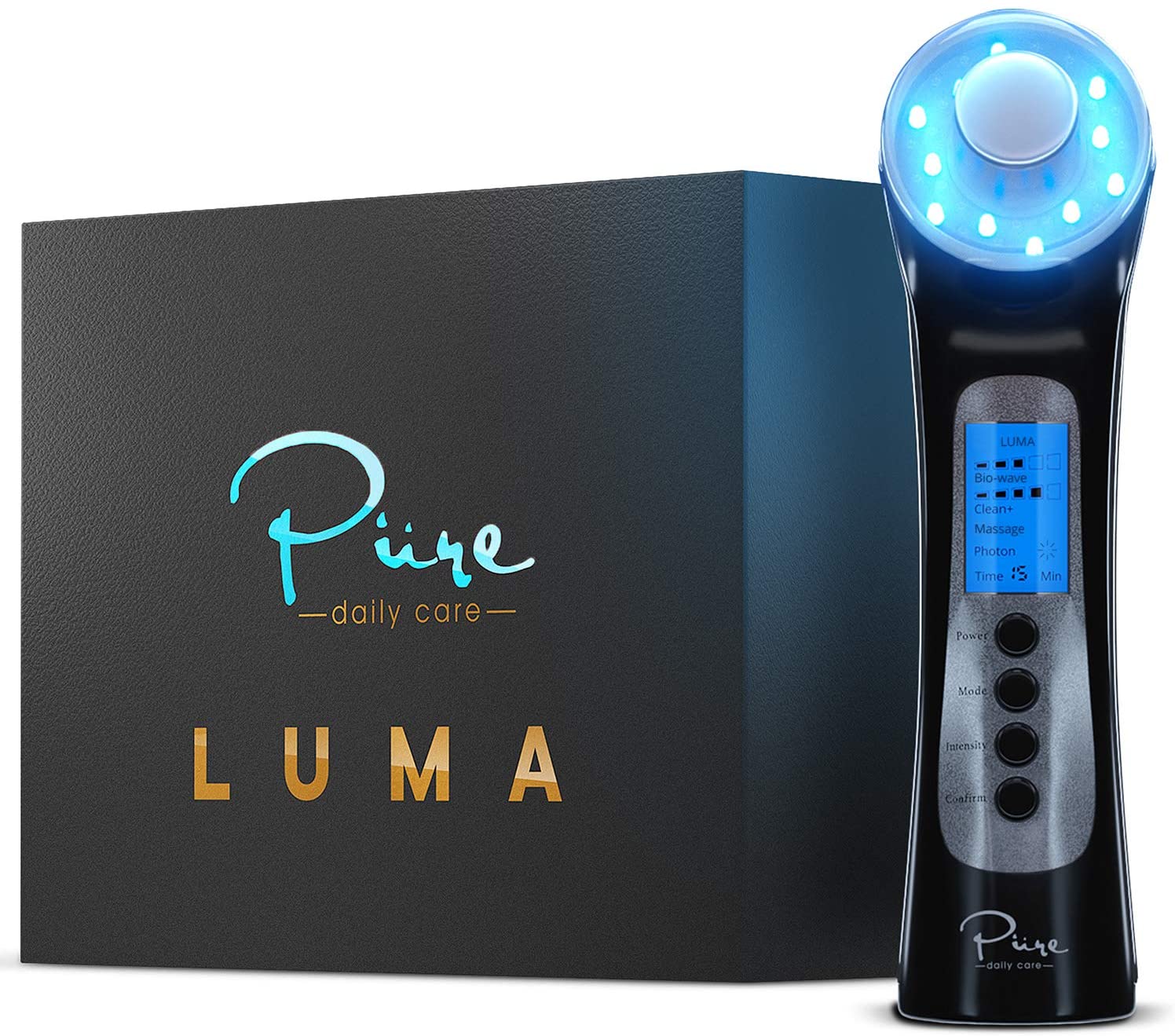 Pure Daily Care Luma 4 In 1 Skin Therapy Wand Ion Therapy Led Light Machine Wave