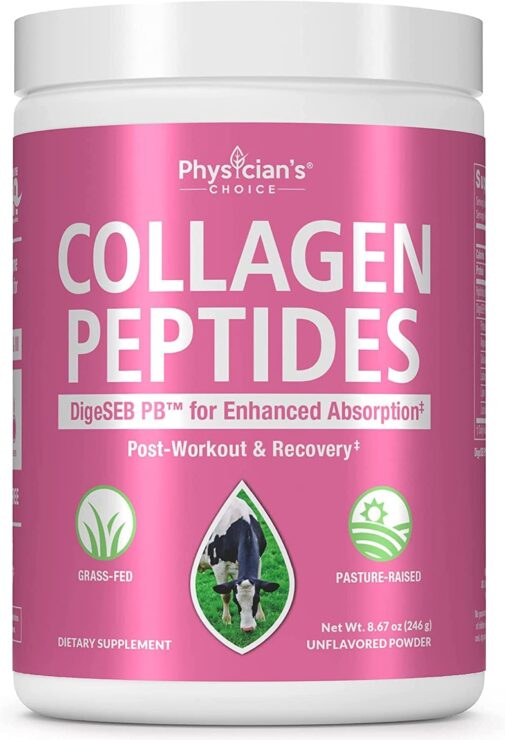 Collagen Peptides Powder Enhanced Absorption Supports Hair, Skin, Nails, Joints and Post