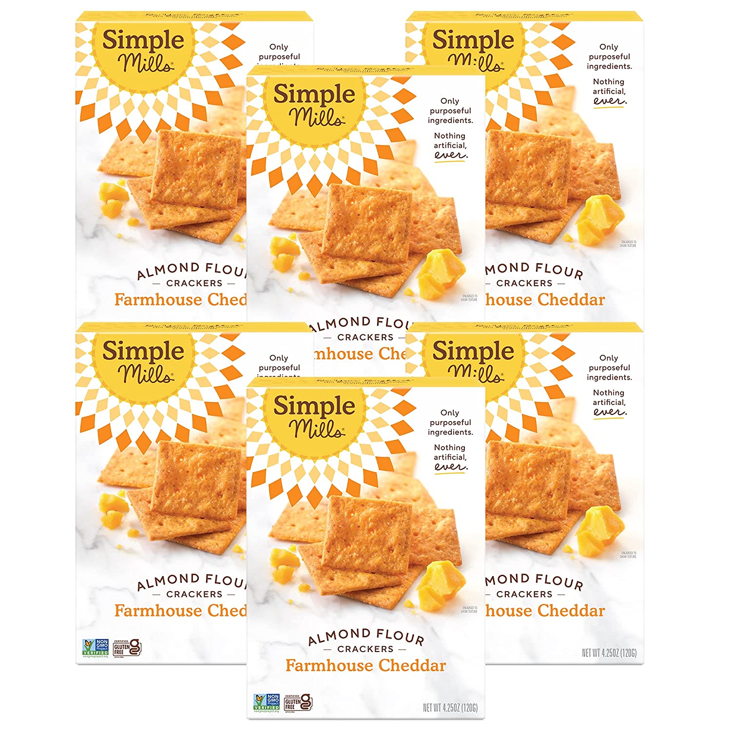 Simple Mills Almond Flour Crackers, Farmhouse Cheddar Gluten Free