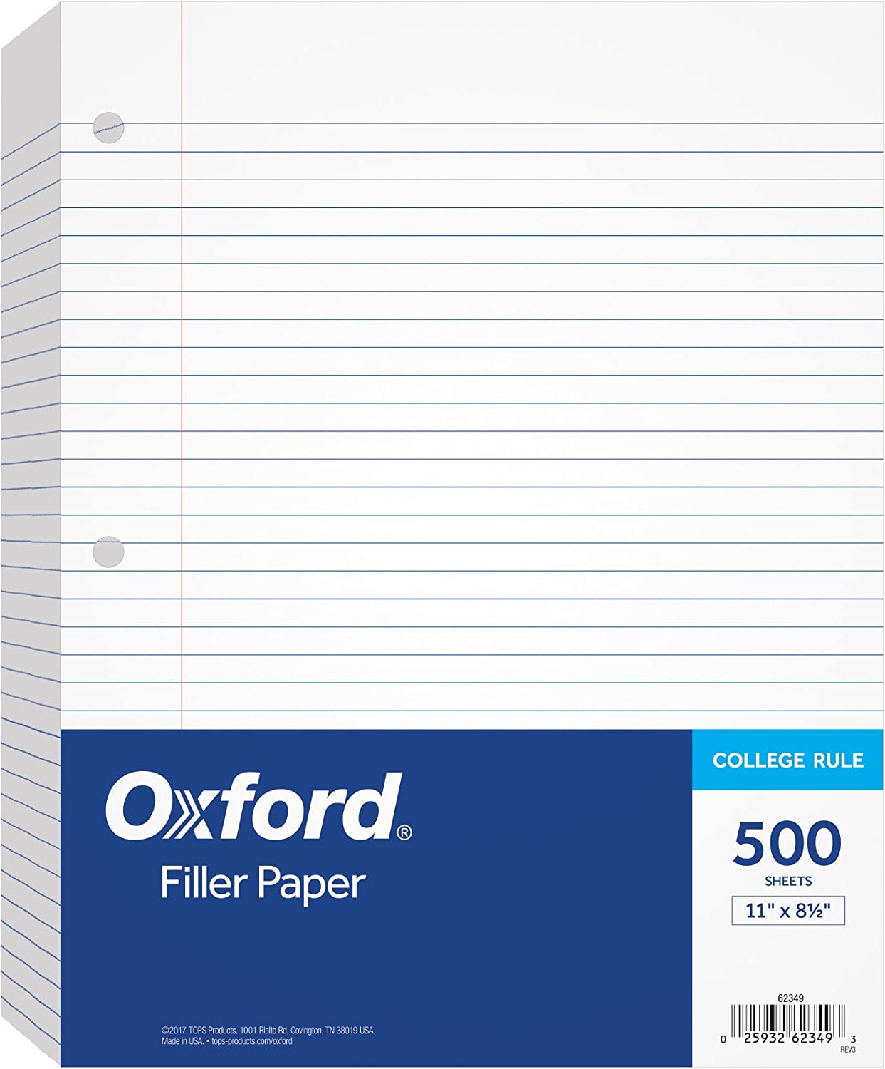 Oxford Filler Paper, 8-1/2