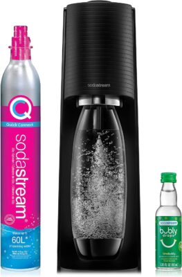 SodaStream Terra Sparkling Water Maker with CO2, DWS Bottle and Bubly Drop $59.99