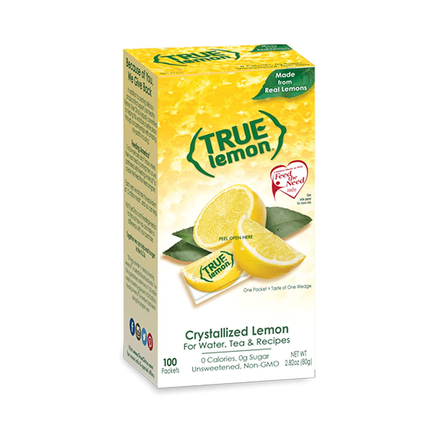TRUE LEMON Water Enhancer Packets, 100 Count, Only 4.66
