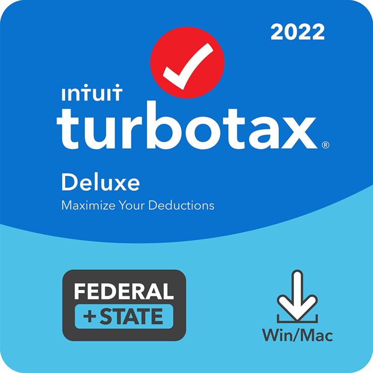 TurboTax Deluxe 2022 Tax Software, Federal and State Tax Return