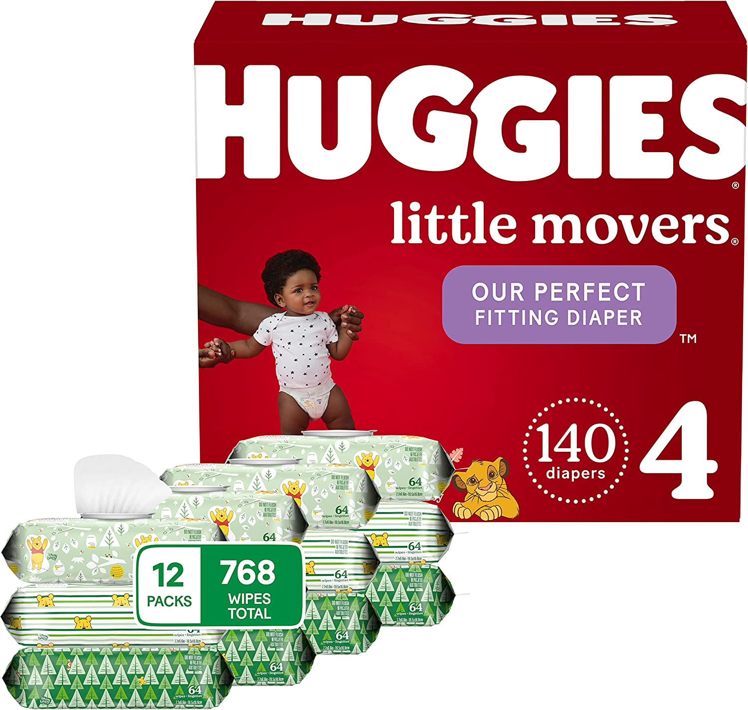 Lot of (3) Huggies Emergency Newborn Sample Diaper and Wipes Pack