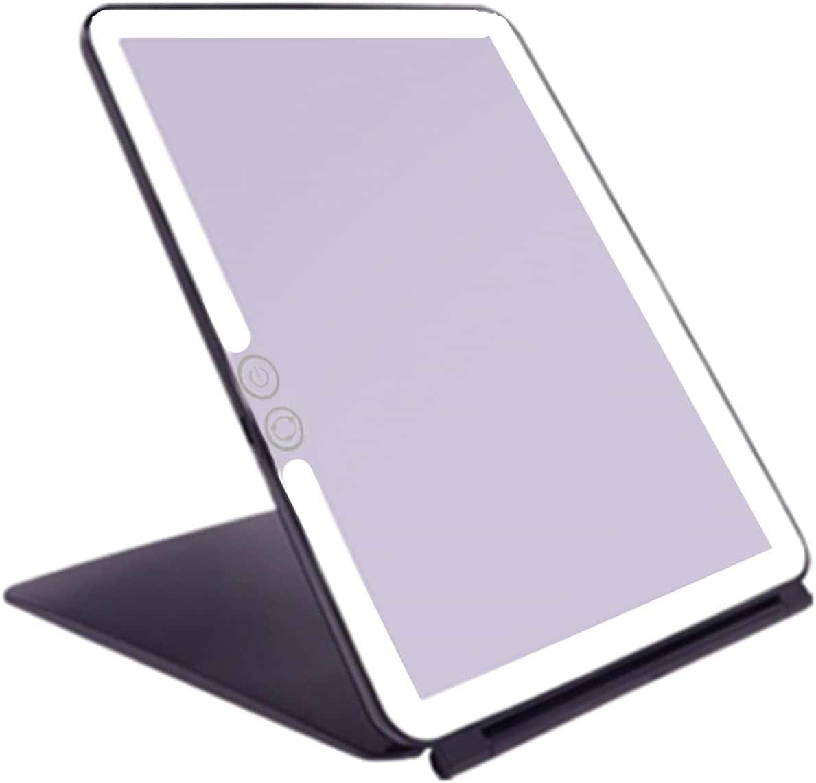 deweisn Folding Lighted Makeup Mirror with 72 LEDs 3 Colors Light Modes