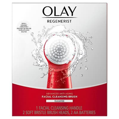 Facial Cleansing Brush by Olay Regenerist, Face Exfoliator with 2 Brush Heads $12.99