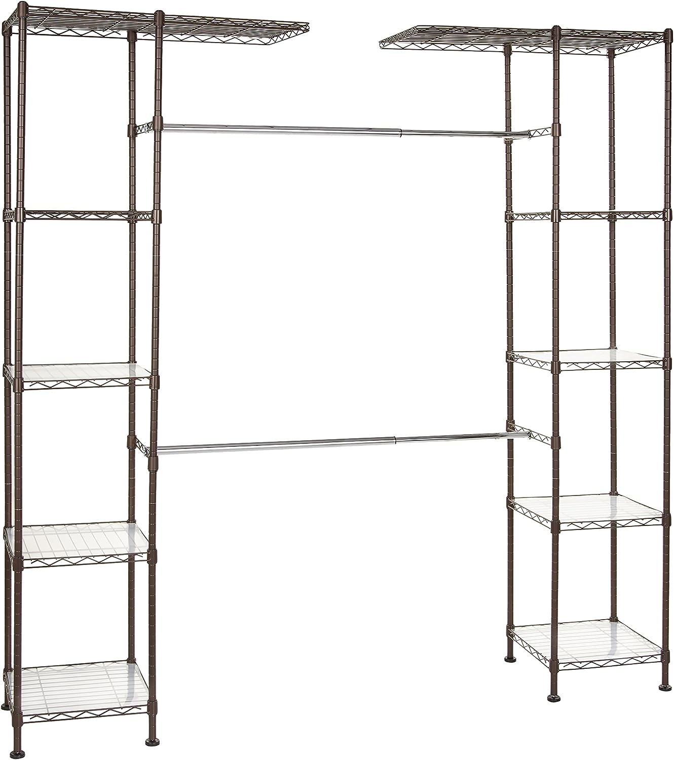 Metal Wardobe Rack Amazon Basics Expandable Metal Hanging Wardrobe with Shelves Only $57.84