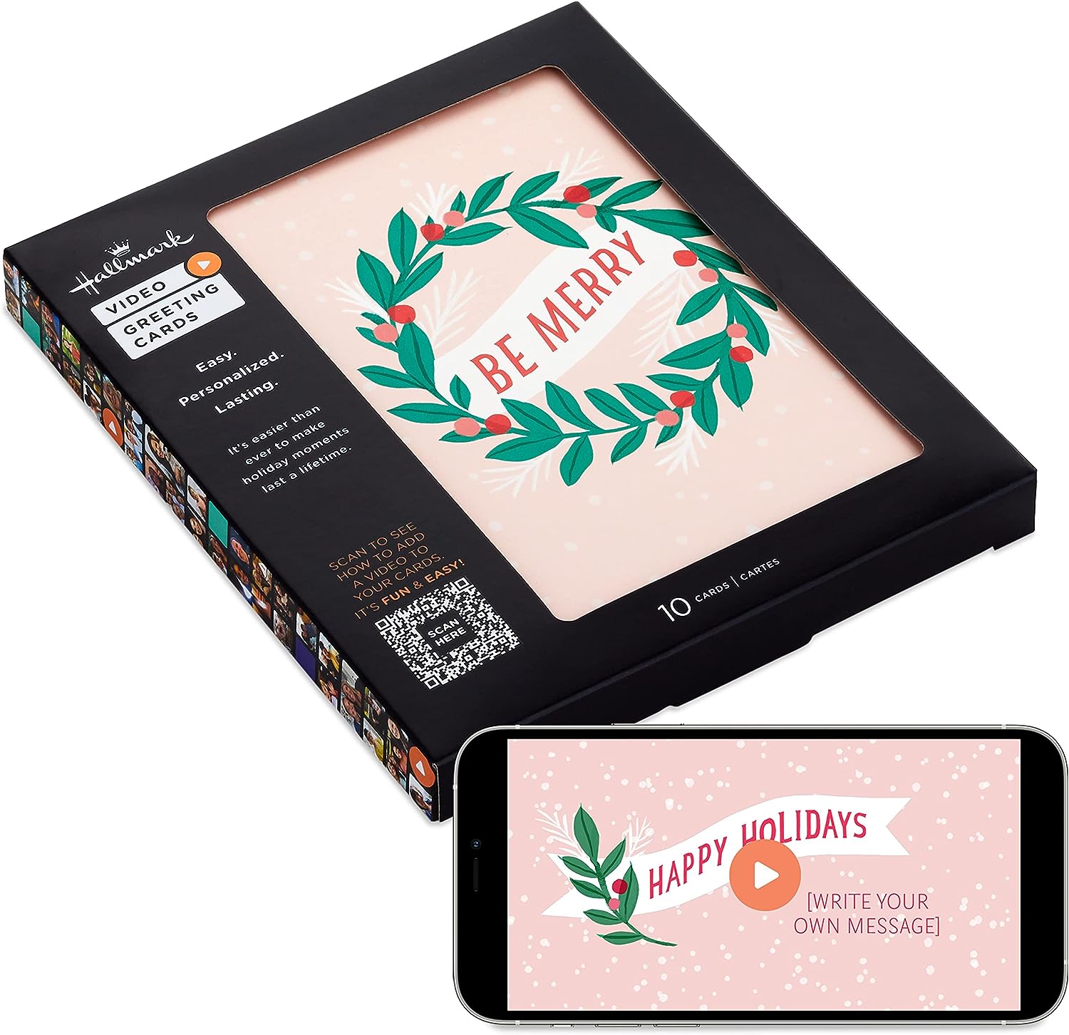 Hallmark Pack of 10 Personalized Video Christmas Cards Only 2.01