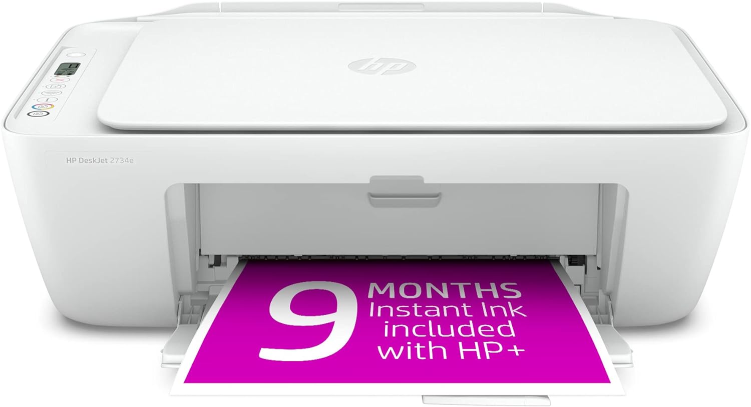 HP DeskJet 2734e Wireless Color AllinOne Printer with 9 Months Free