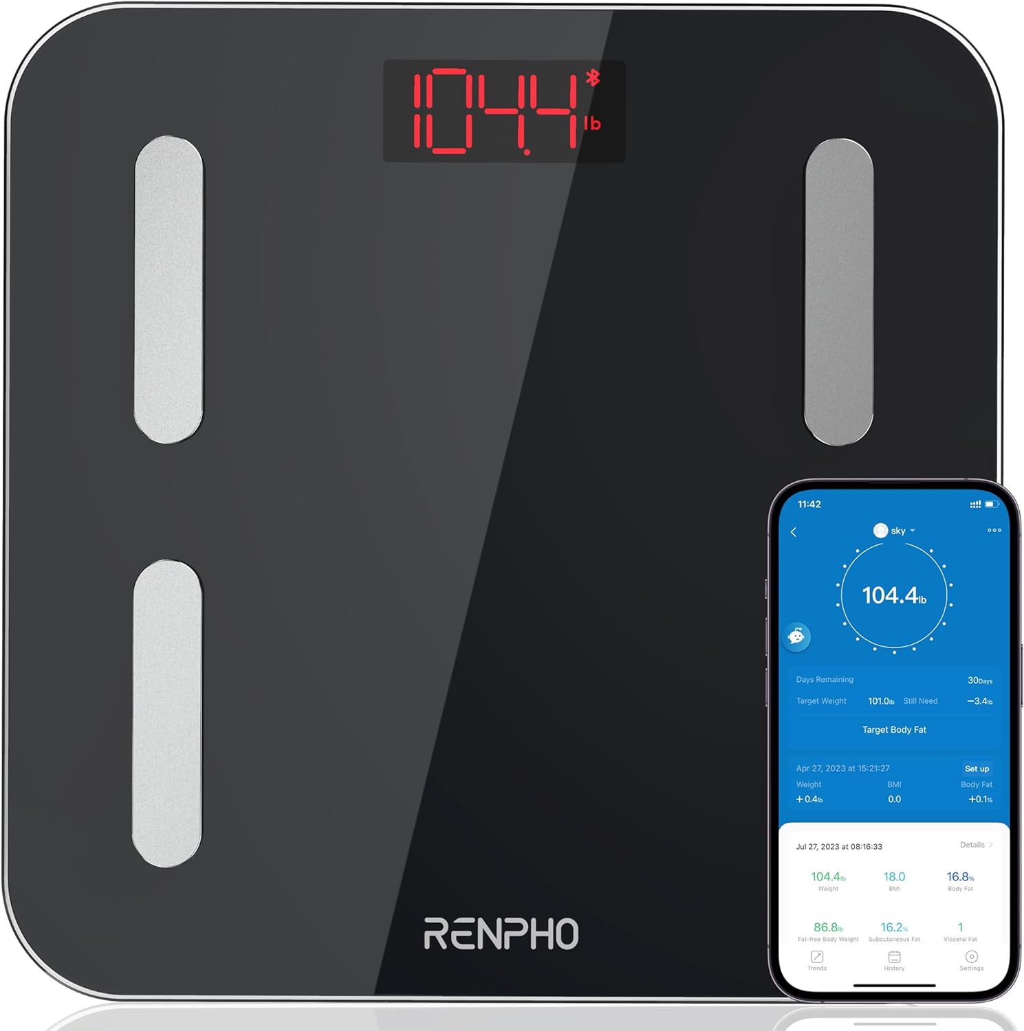 RENPHO Scale for Body Weight and Fat Percentage Only 16.99