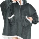 Wearable Fleece Blanket Hoodie Only $16.03