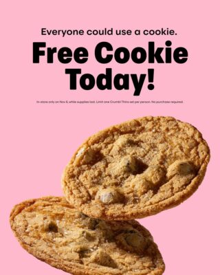 Thursday Freebies – Free Chocolate Chip Cookie Thins at Crumbl Today