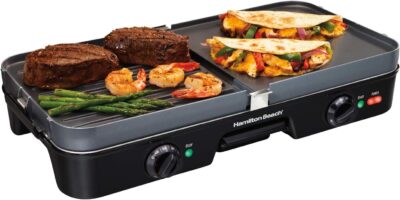 Hamilton Beach 3-in-1 Electric Indoor Grill + Griddle Only $59.99