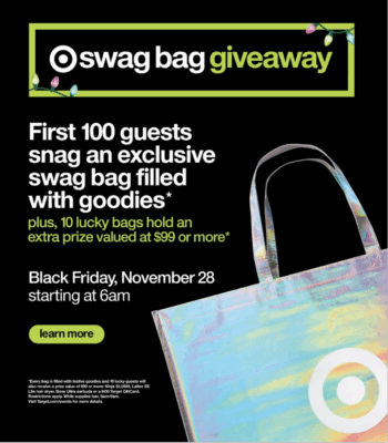 Friday Freebies – Free Target Black Friday Swag Bag for First 100 Guests