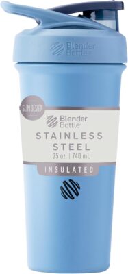 BlenderBottle Insulated Stainless Steel Shaker Bottle with Wire Whisk, 25-Ounce Only $18.74