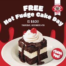 Thursday Freebies – Free Hot Fudge Cake at Shoney’s on December 4